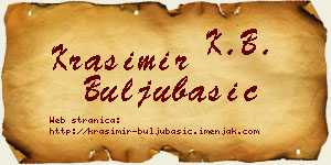 Krasimir Buljubašić vizit kartica